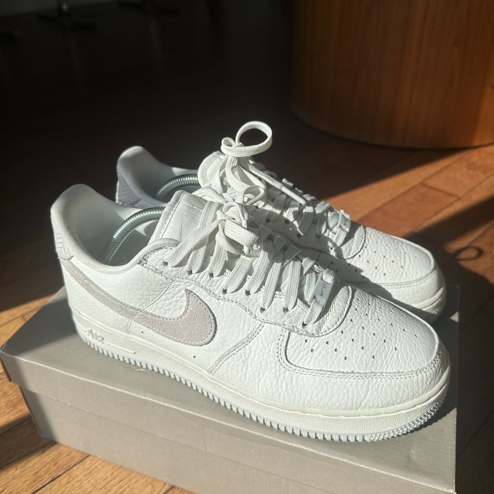 Nike Air Force 1 White Sneakers Craft